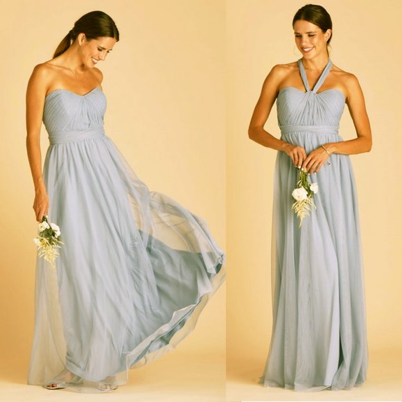 Birdy Grey Convertible Tulle Maxi Dress w/Pleated Bodice - LOTS of Ways to Style - Picture 4 of 5